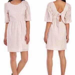 June & Hudson | 3/4 Sleeve Gingham Short Dress